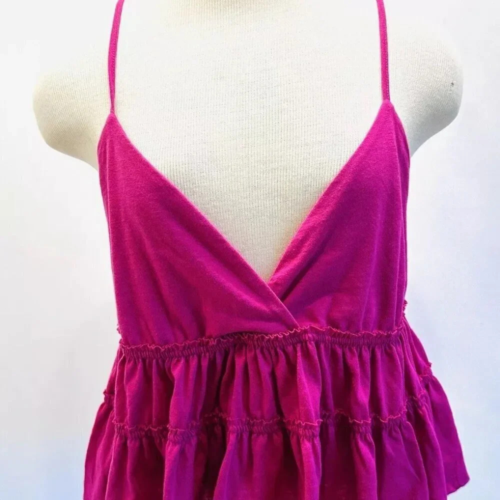 NWT SO GOODS FOR LIFE Juniors Sleeveless Straps Pullover V-Neck Coral Shirt XXL